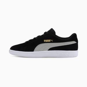 Puma Smash v2 Férfi Tornacipő Fekete Szürke Arany | HU94795