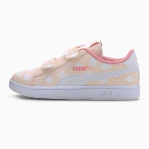 Puma Smash v2 Lány Tornacipő Rózsaszín Rózsaszín Fehér | HU77722