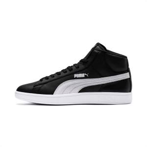 Puma Smash v2 Mid-Cut Női Tornacipő Fekete Fehér | HU88108