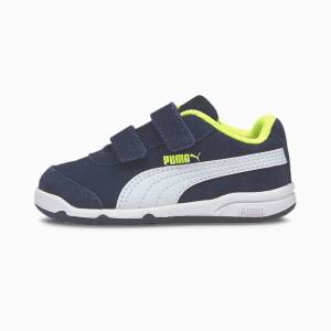 Puma Stepfleex 2 SD V Fiú Tornacipő Sötétkék Fehér Sárga | HU26946