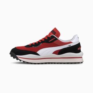 Puma Stílusok Rider Stream On Férfi Tornacipő Piros Fekete Fehér | HU99226