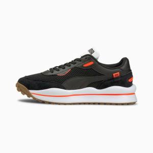 Puma Stílusok Rider Warm Texture Női Tornacipő Fekete Narancssárga Fehér | HU12718