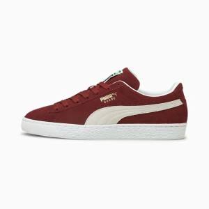 Puma Suede Classic XXI Férfi Tornacipő Sötétpiros Fehér | HU14762