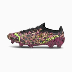 Puma ULTRA 1.3 FG/AG Férfi Focicipő Fekete Zöld | HU83795