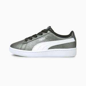 Puma Vikky v2 Glitz 2 AC Lány Tornacipő Titán Fehér Fekete | HU84382