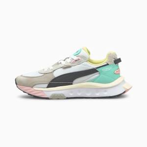 Puma Wild Rider Layers Férfi Tornacipő Fehér Fekete Zöld | HU19399