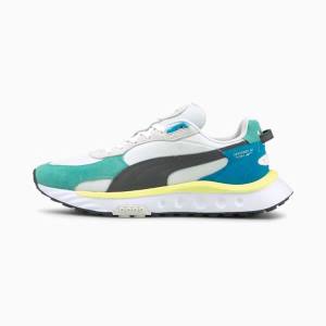 Puma Wild Rider Rollin Férfi Tornacipő Világos Türkiz Fehér | HU73216