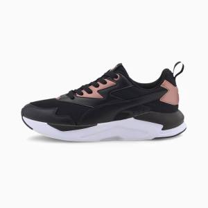 Puma X-Ray Lite Metallic Női Tornacipő Fekete Rózsaszín Arany | HU67816